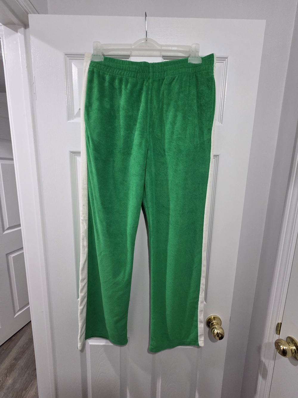 H&M Terry Cloth Sweatpants with Side Stripe